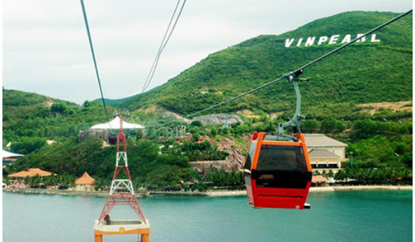 Cáp treo vượt biển Nha Trang với chiều dài 3320m