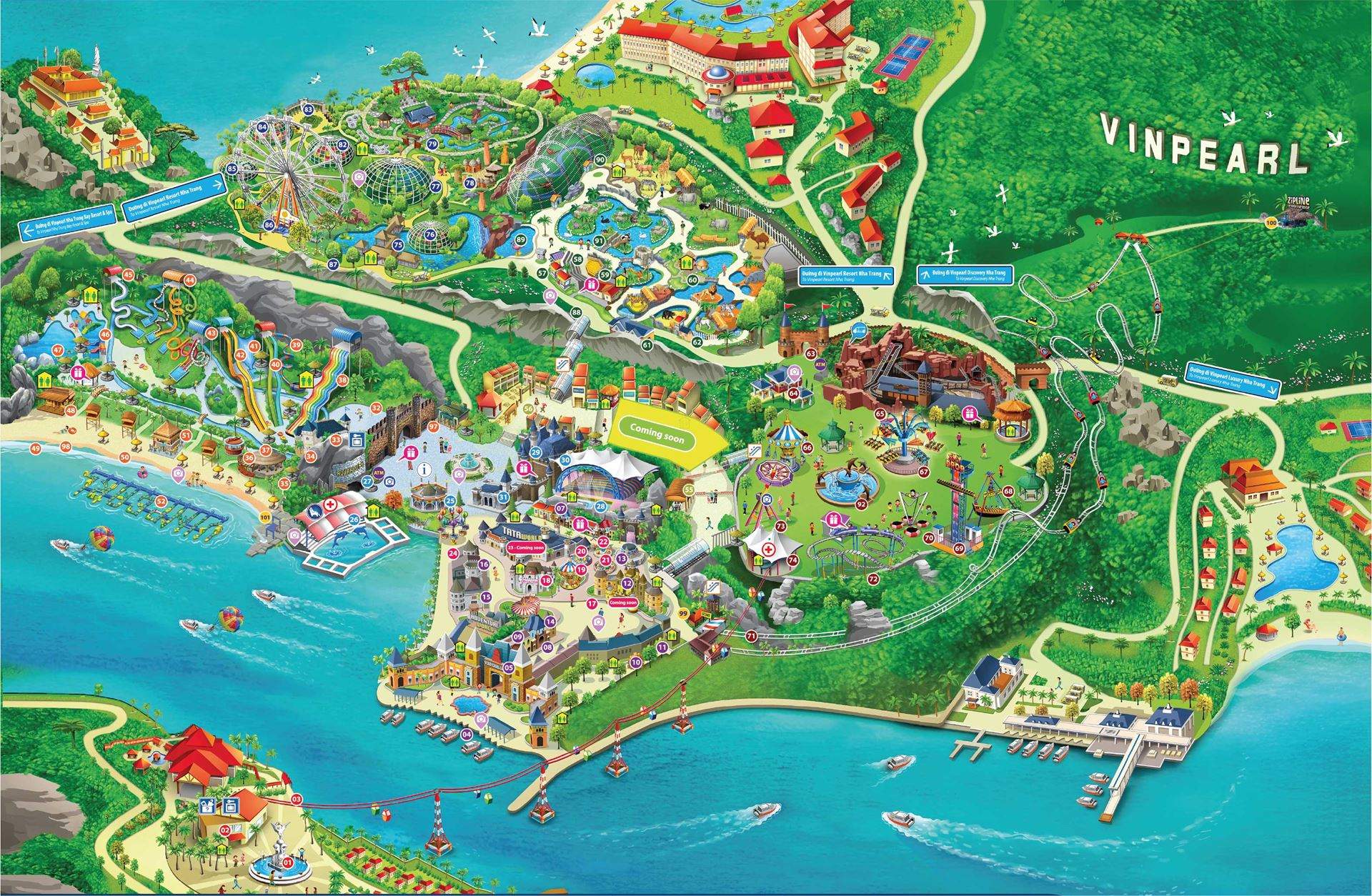 Bản đồ Vinpearl Nha Trang - Khu vui chơi và nghỉ dưỡng đẳng cấp