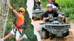 Combo 1 trò chơi Kong Forest: Trượt cáp trong rừng (Zipline Canopy Tour) + Lái xe địa hình trong rừng (ATV Extreme Tour)